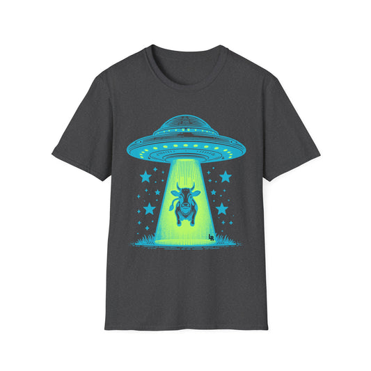 Flying Saucer Cow Graphic T-Shirt