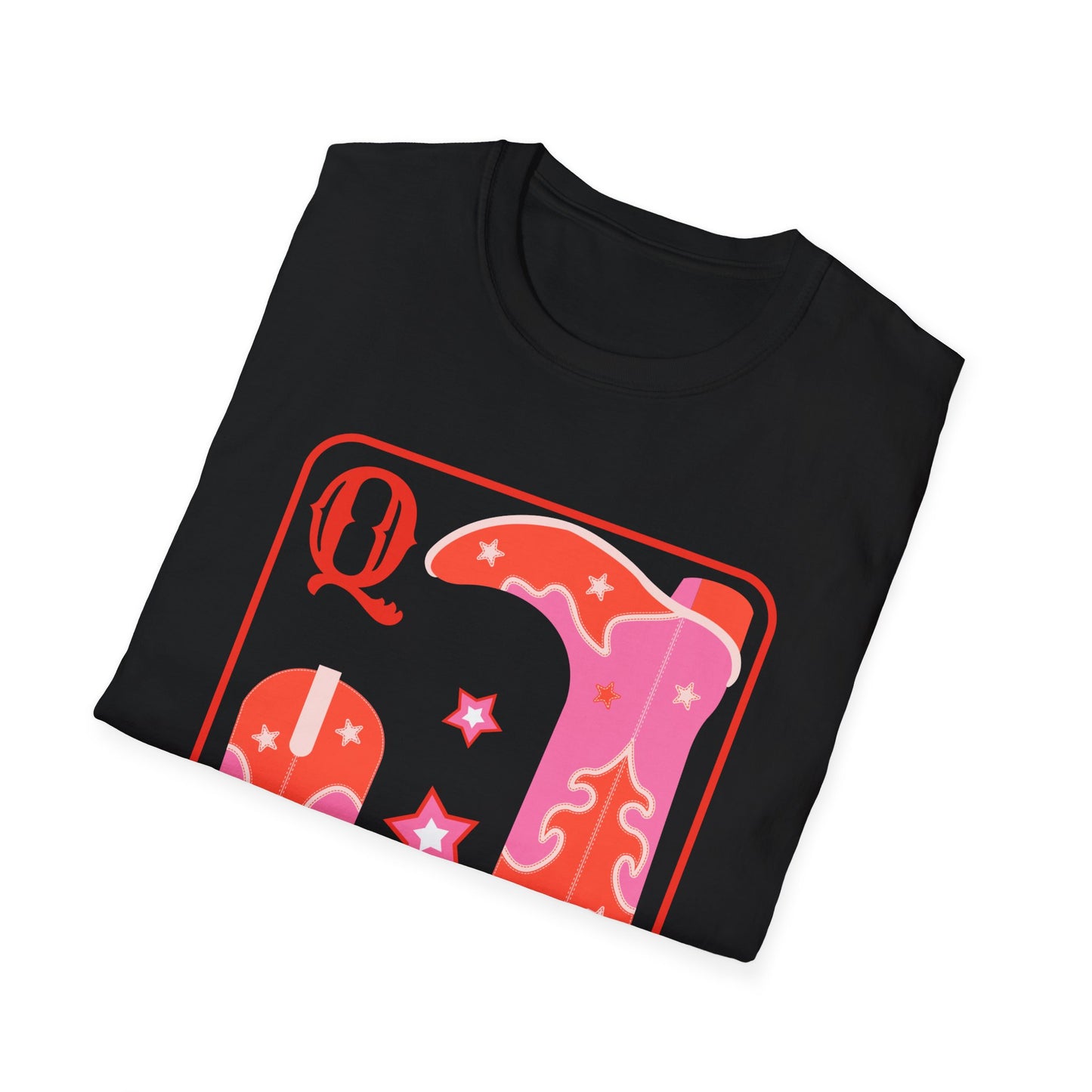 Queen of Boots T-Shirt | Western Style Tee for Festivals, Casual Wear, Gift, Summer Outing, Rodeo