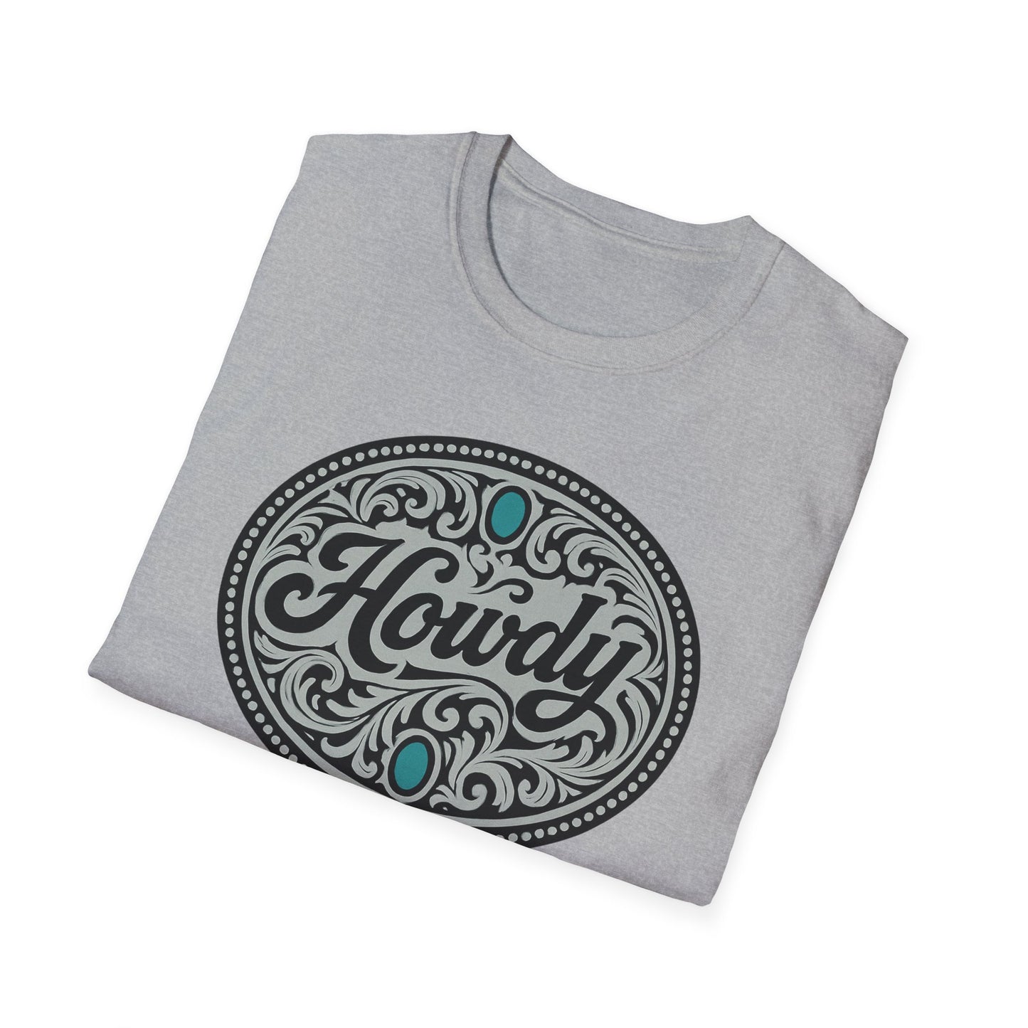 Howdy Vintage Unisex Softstyle T-Shirt, Casual Tee, Gift for Friends, Graphic Shirt, Comfortable Wear, Western Vibes