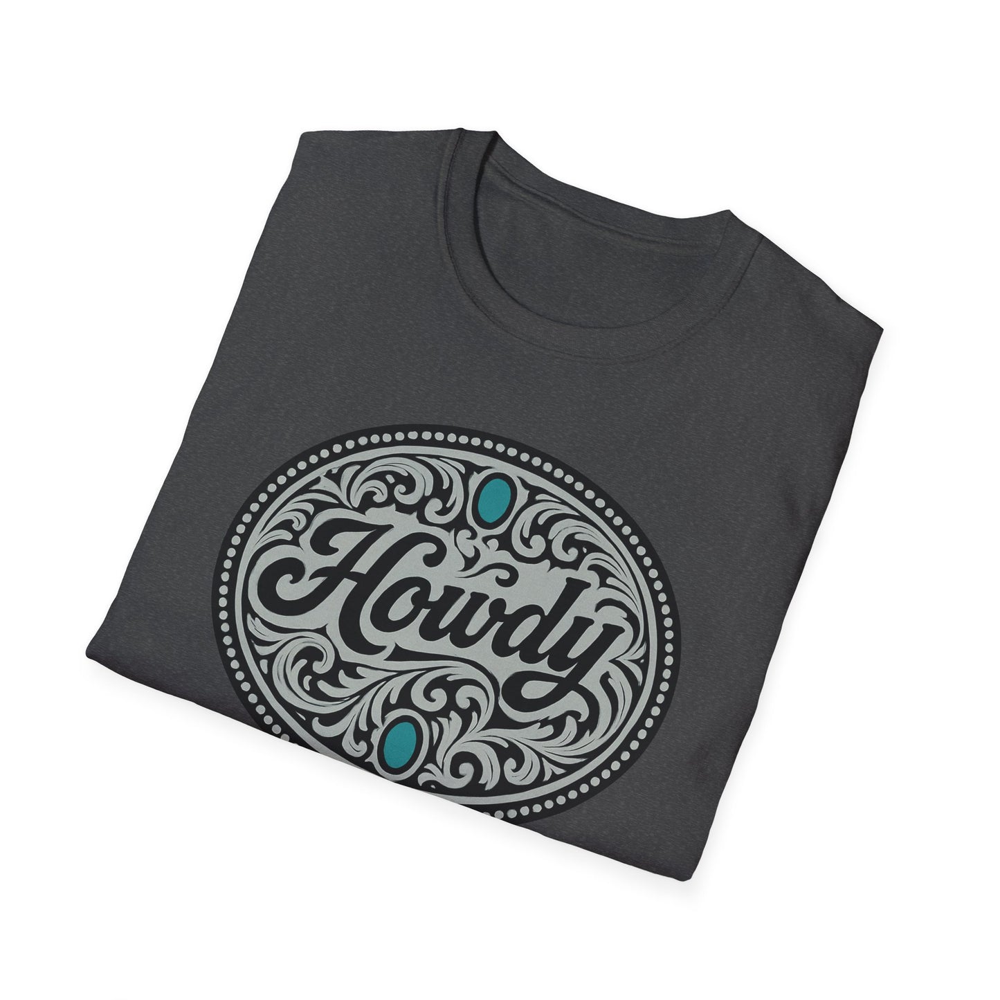 Howdy Vintage Unisex Softstyle T-Shirt, Casual Tee, Gift for Friends, Graphic Shirt, Comfortable Wear, Western Vibes