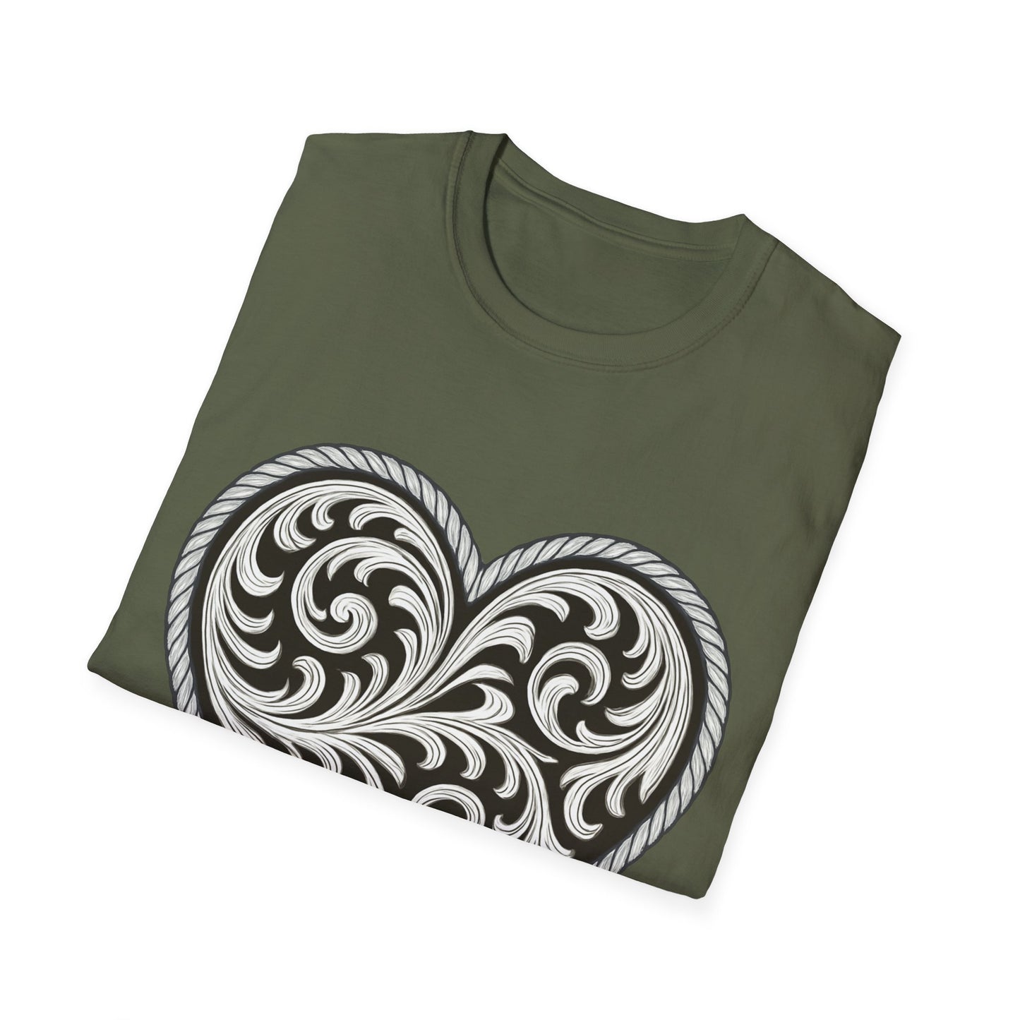 Western Scroll Heart