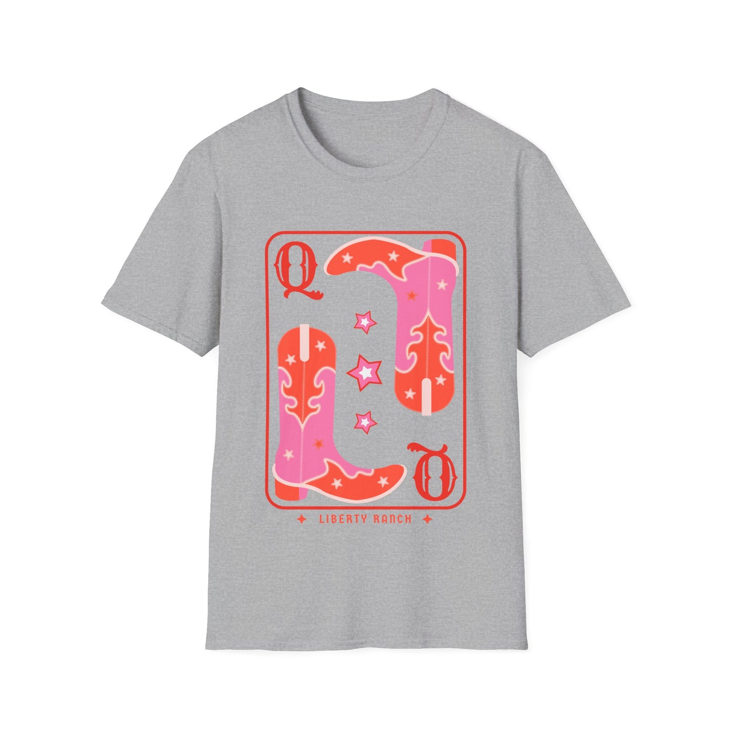 Queen of Boots T-Shirt | Western Style Tee for Festivals, Casual Wear, Gift, Summer Outing, Rodeo