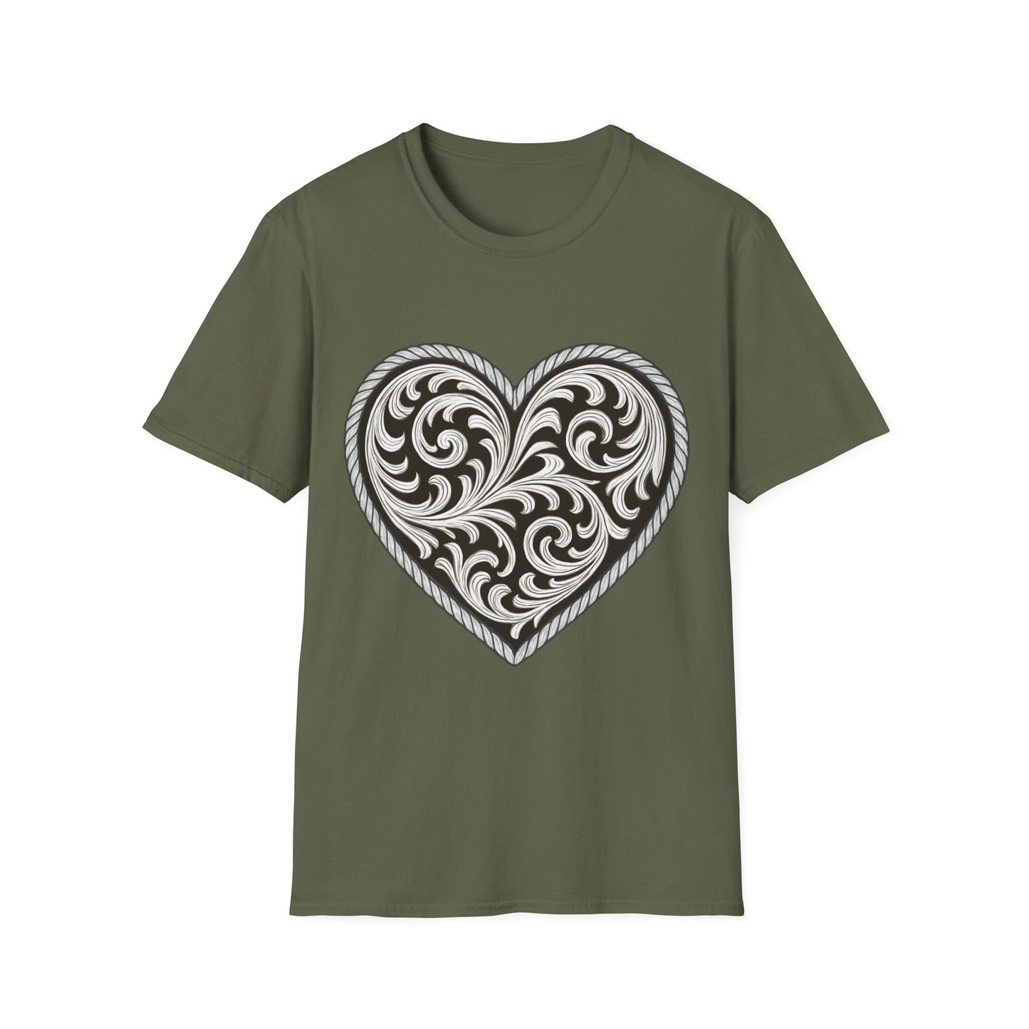 Western Scroll Heart