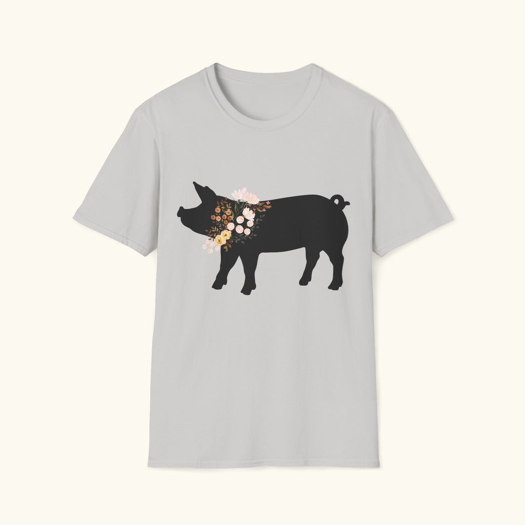 Pig with Flowers T-Shirt