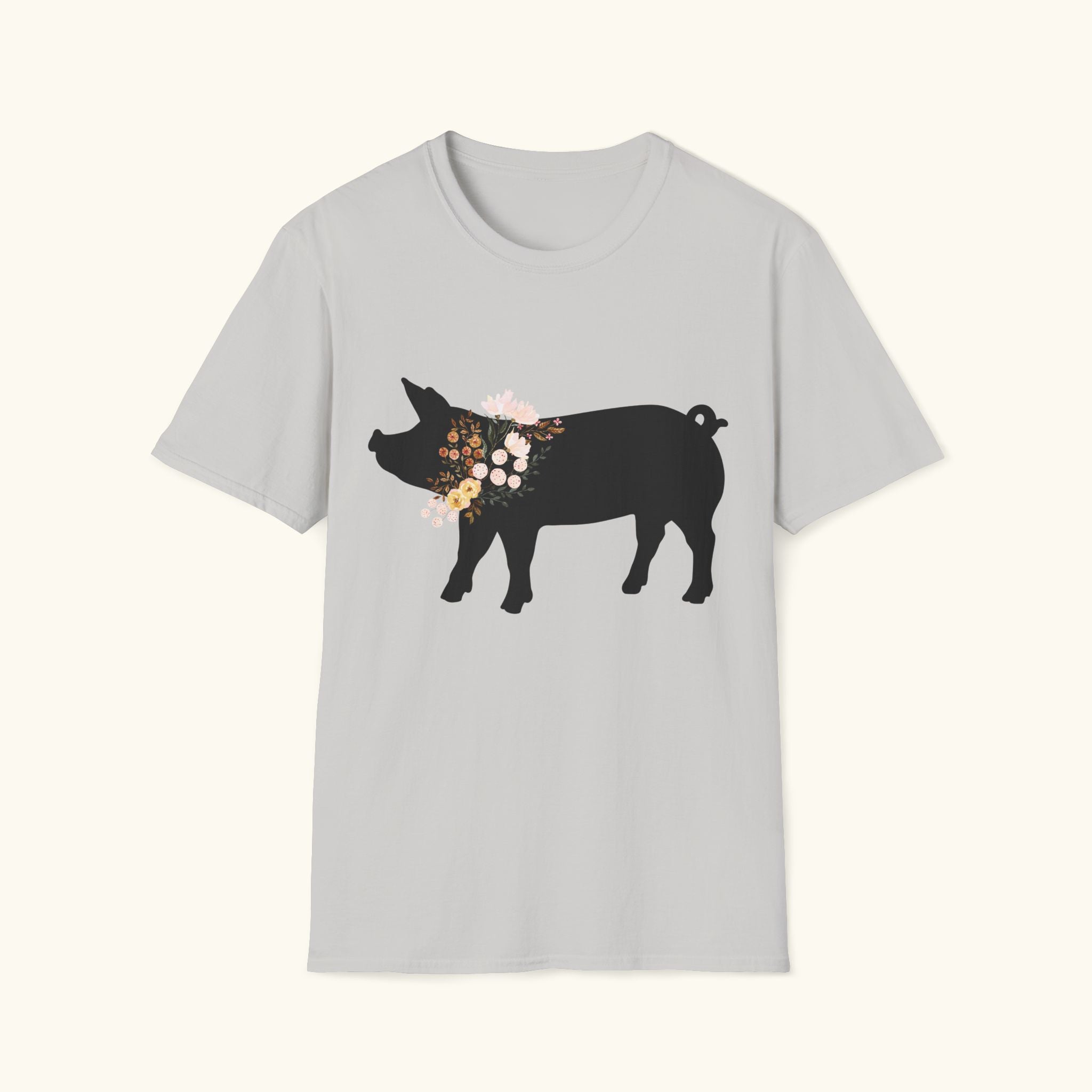Pig with Flowers T-Shirt