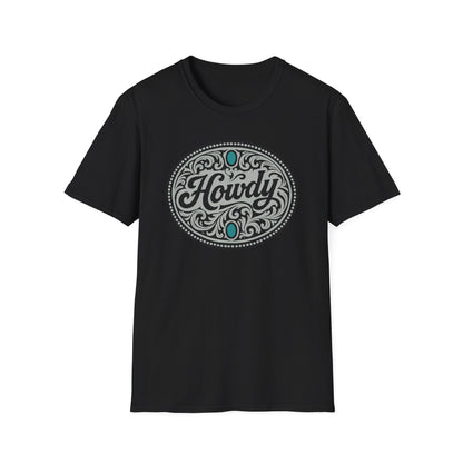 Howdy Vintage Unisex Softstyle T-Shirt, Casual Tee, Gift for Friends, Graphic Shirt, Comfortable Wear, Western Vibes