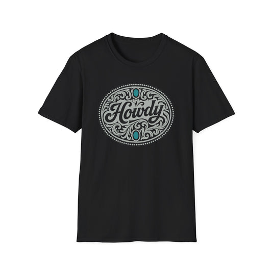 Howdy Vintage Unisex Softstyle T-Shirt, Casual Tee, Gift for Friends, Graphic Shirt, Comfortable Wear, Western Vibes