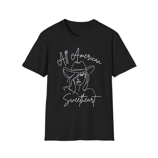 All American Sweetheart Cowgirl Graphic Tee