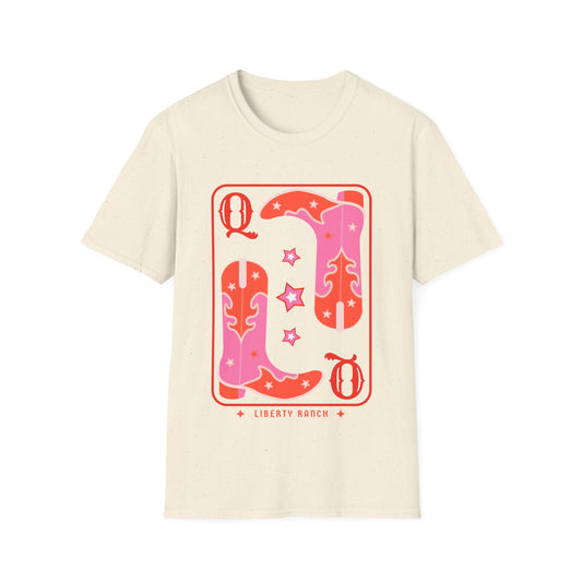 Queen of Boots T-Shirt | Western Style Tee for Festivals, Casual Wear, Gift, Summer Outing, Rodeo