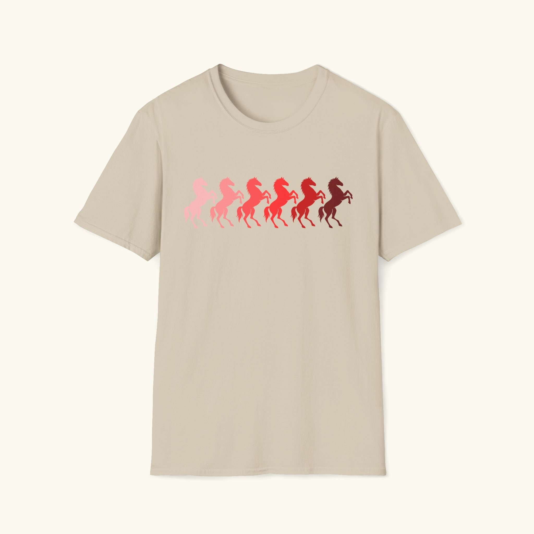 Red Ombre Horses T-Shirt