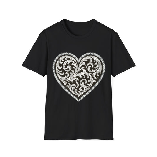 Western Scroll Heart