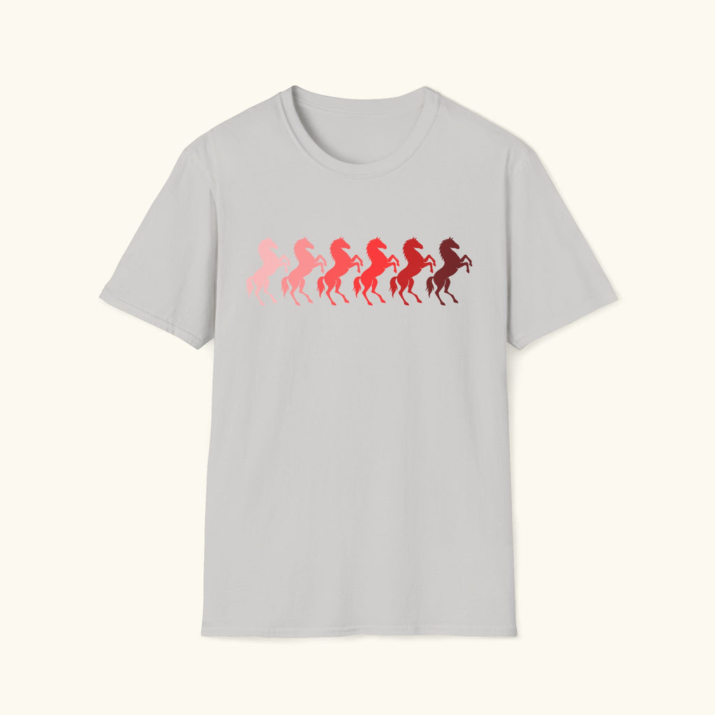 Red Ombre Horses T-Shirt