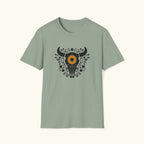 Floral Cow Skull T-Shirt