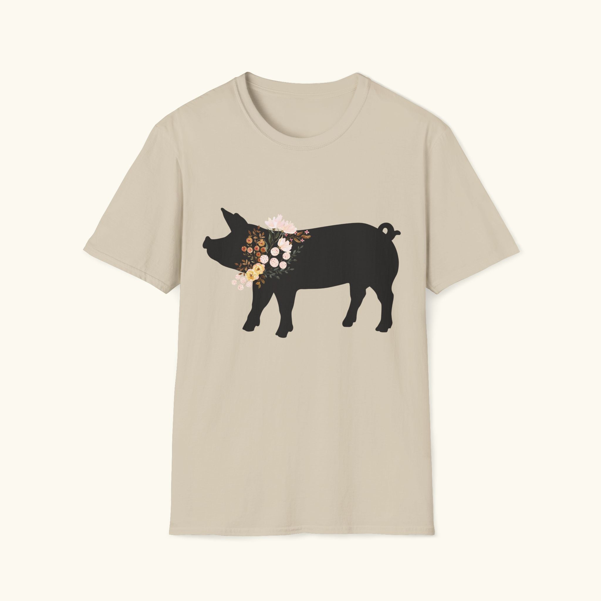 Pig with Flowers T-Shirt