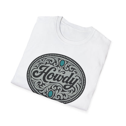 Howdy Vintage Unisex Softstyle T-Shirt, Casual Tee, Gift for Friends, Graphic Shirt, Comfortable Wear, Western Vibes