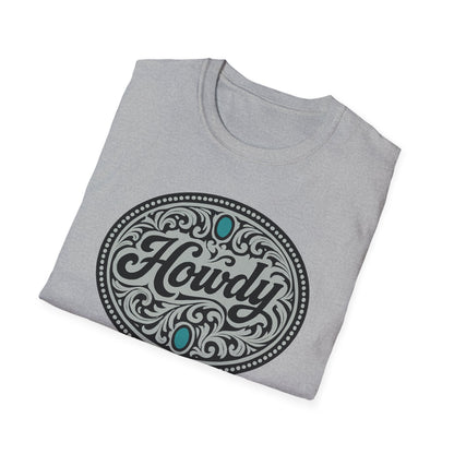 Howdy Vintage Unisex Softstyle T-Shirt, Casual Tee, Gift for Friends, Graphic Shirt, Comfortable Wear, Western Vibes