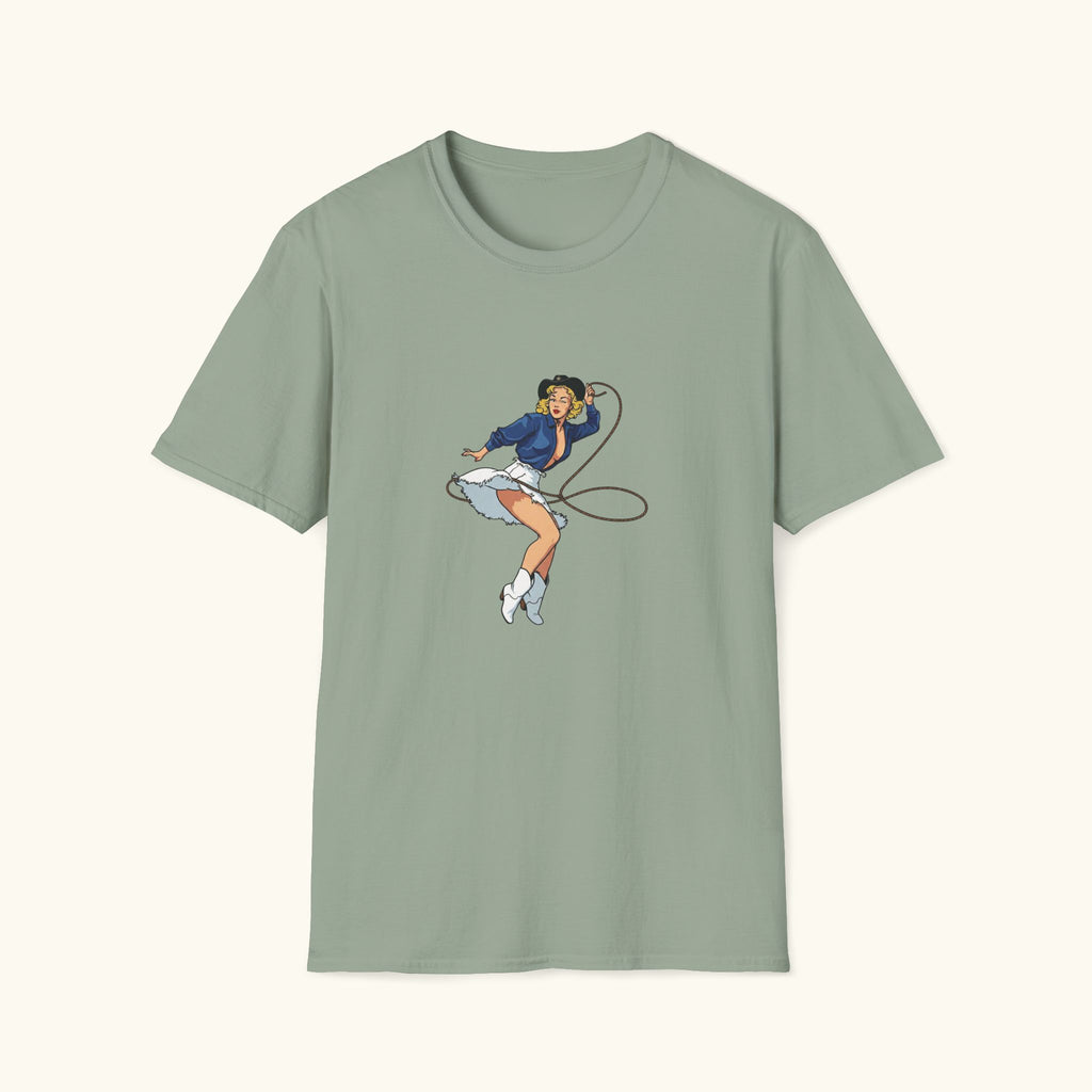 Lasso Cowgirl Pin Up T-Shirt
