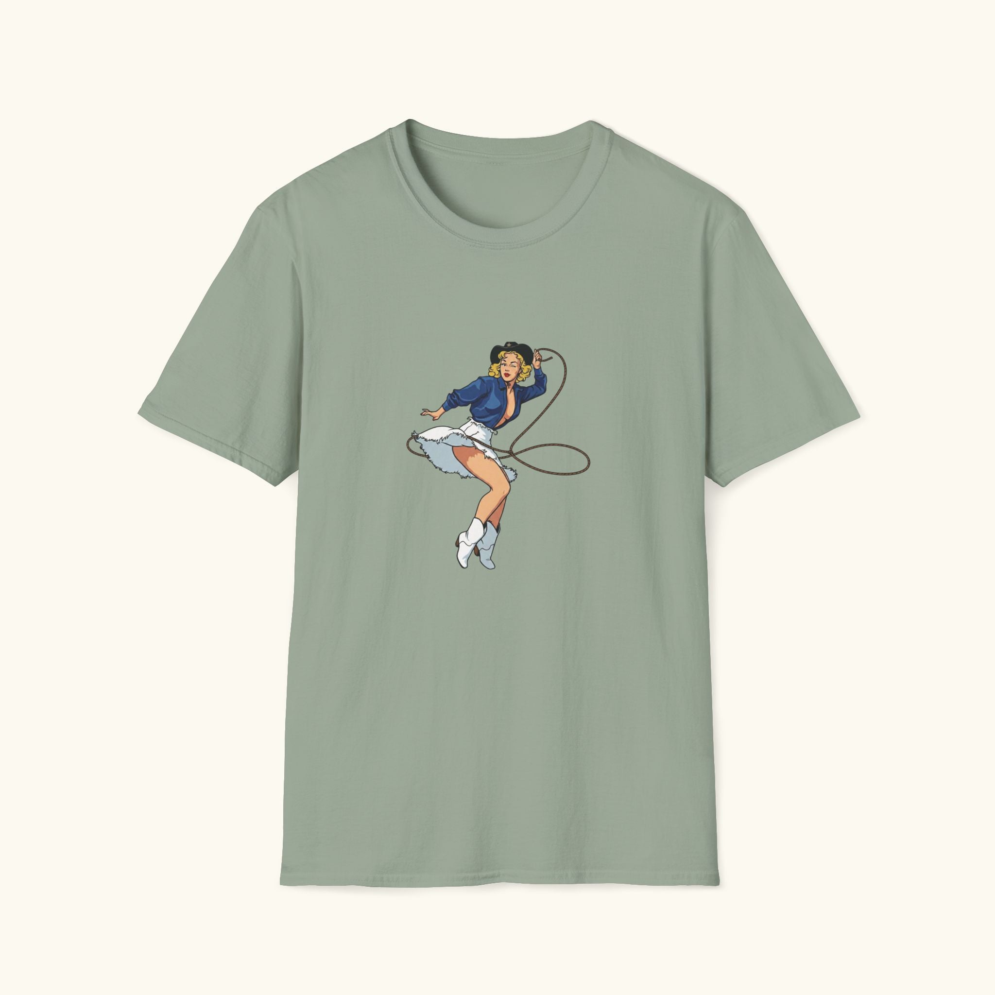 Lasso Cowgirl Pin Up T-Shirt