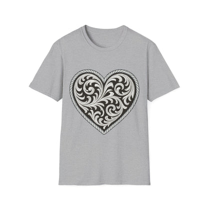 Western Scroll Heart