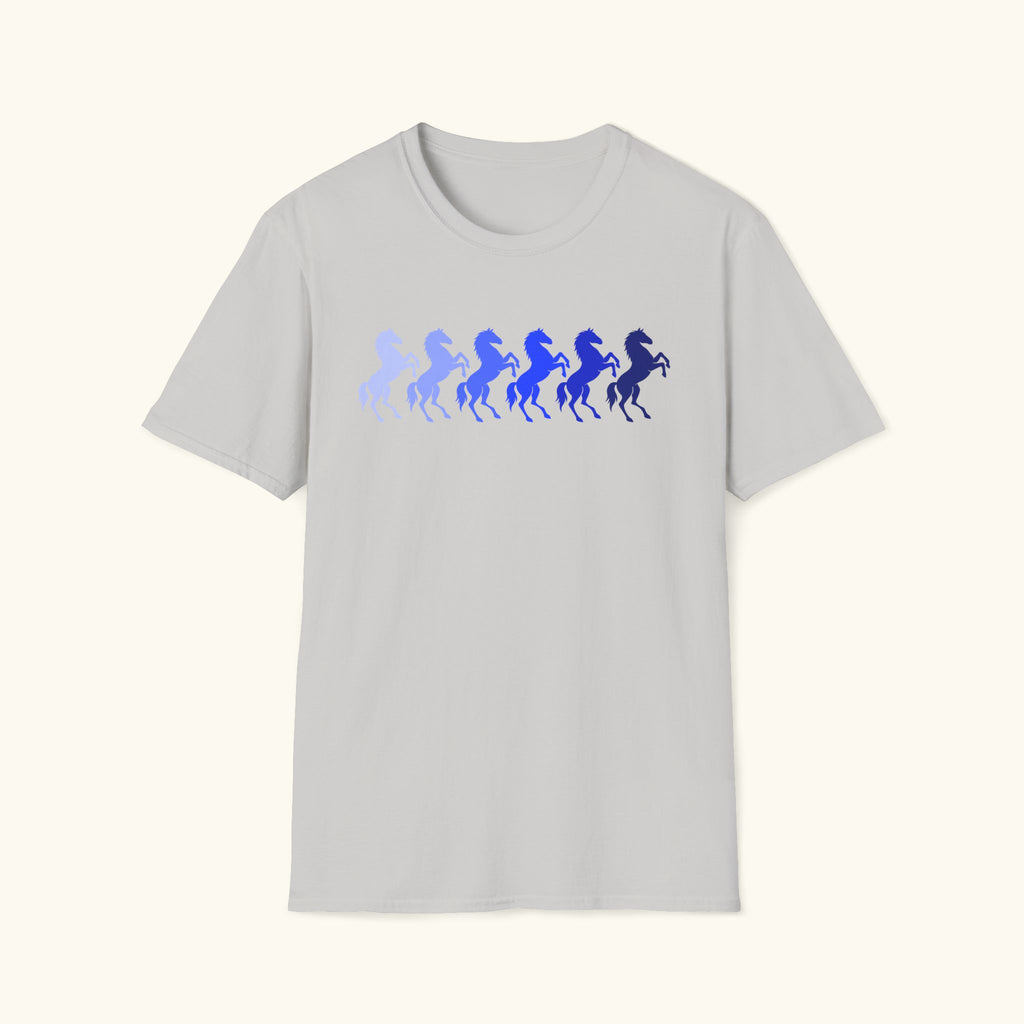 Blue Ombre Horses T-Shirt