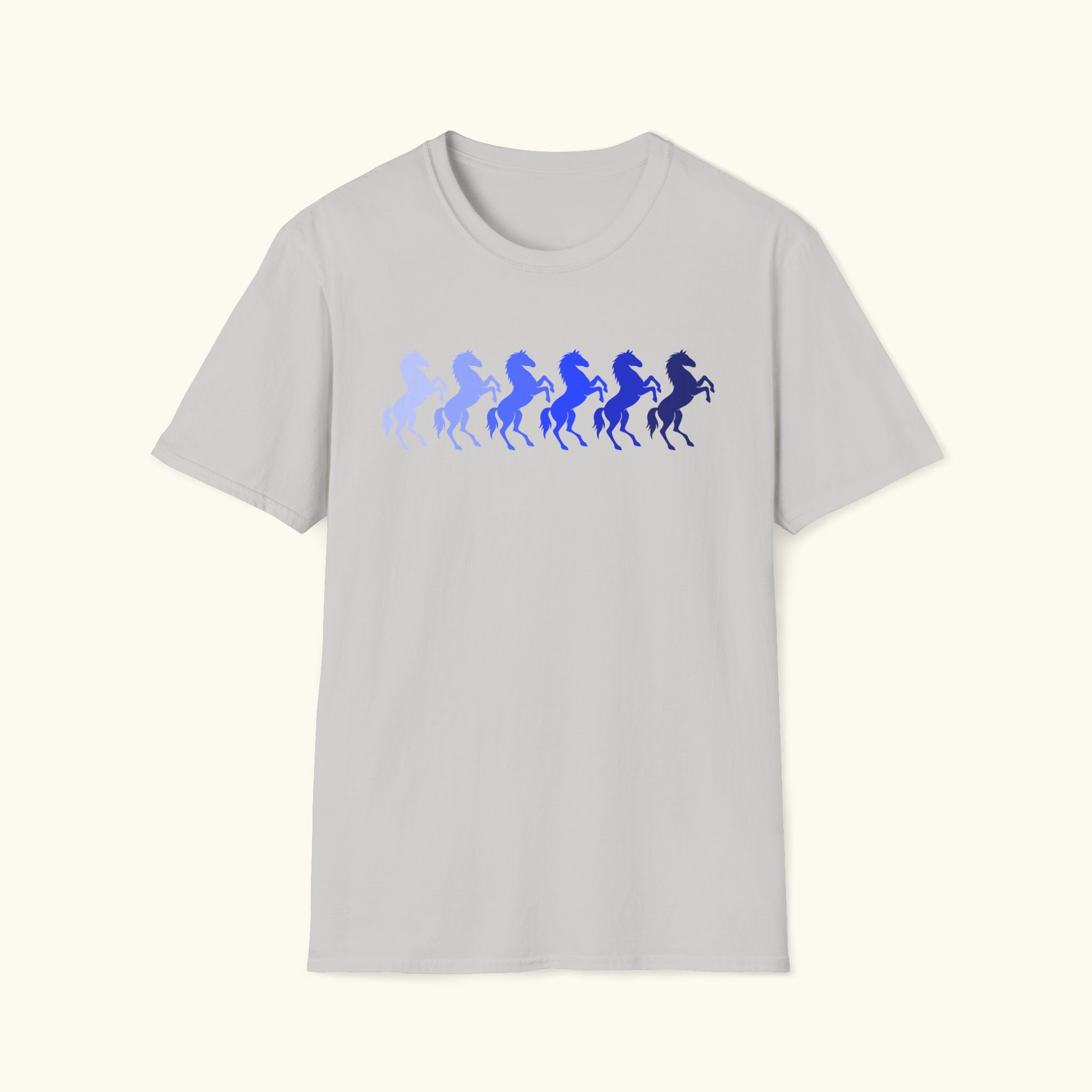 Blue Ombre Horses T-Shirt