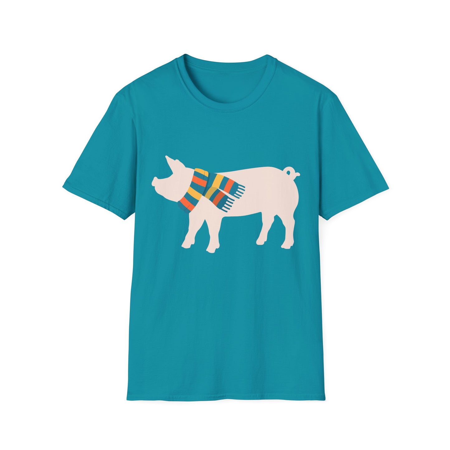 Pig with Scarf Graphic T-Shirt