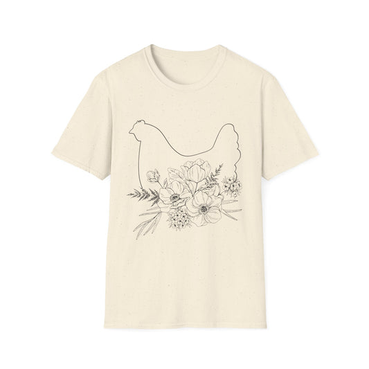 Chicken & Flowers Graphic Tee