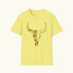 Floral Cow Skull T-Shirt