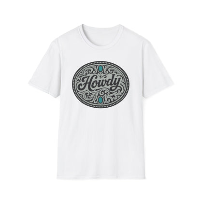 Howdy Vintage Unisex Softstyle T-Shirt, Casual Tee, Gift for Friends, Graphic Shirt, Comfortable Wear, Western Vibes