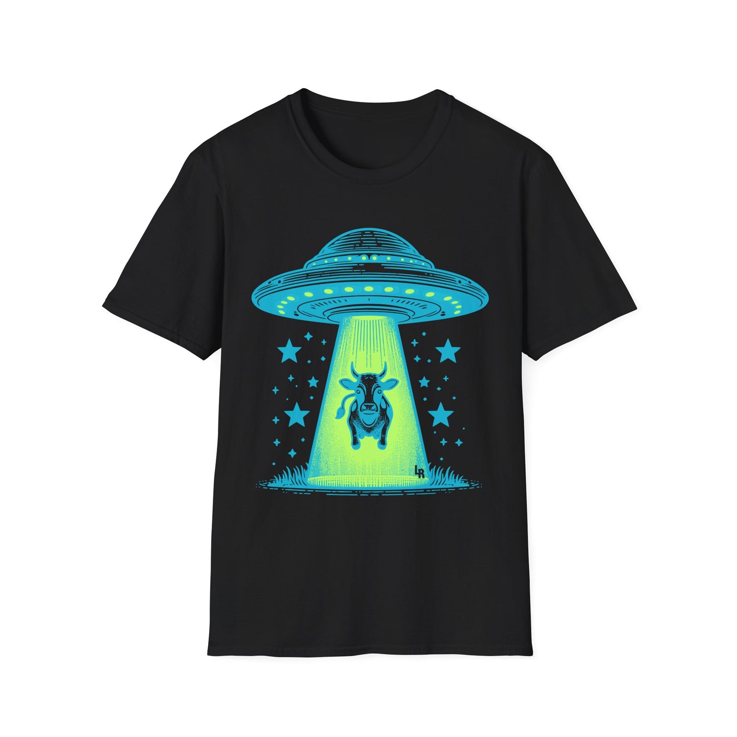 Flying Saucer Cow Graphic T-Shirt