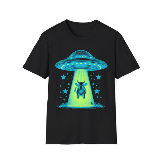 Flying Saucer Cow Graphic T-Shirt
