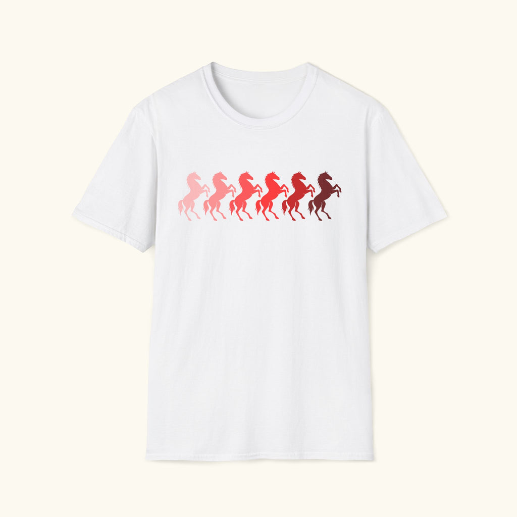 Red Ombre Horses T-Shirt
