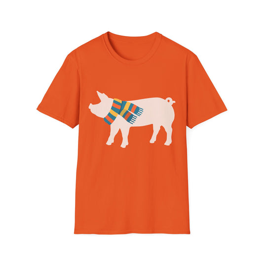 Pig with Scarf Graphic T-Shirt