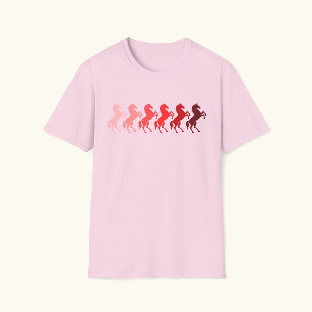 Red Ombre Horses T-Shirt