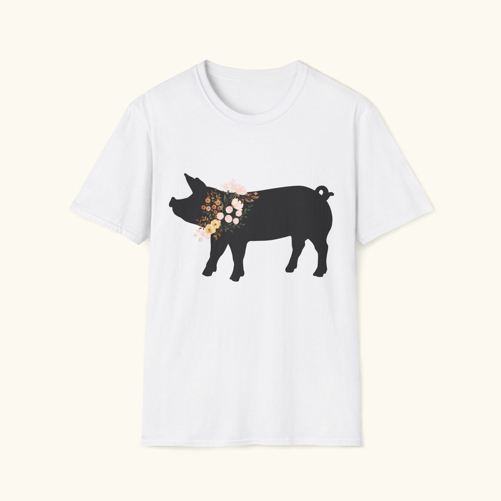 Pig with Flowers T-Shirt