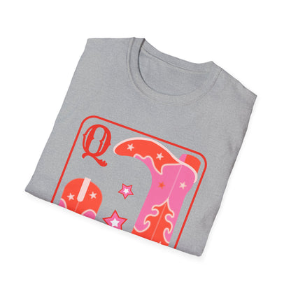 Queen of Boots T-Shirt | Western Style Tee for Festivals, Casual Wear, Gift, Summer Outing, Rodeo
