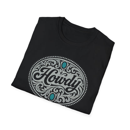 Howdy Vintage Unisex Softstyle T-Shirt, Casual Tee, Gift for Friends, Graphic Shirt, Comfortable Wear, Western Vibes