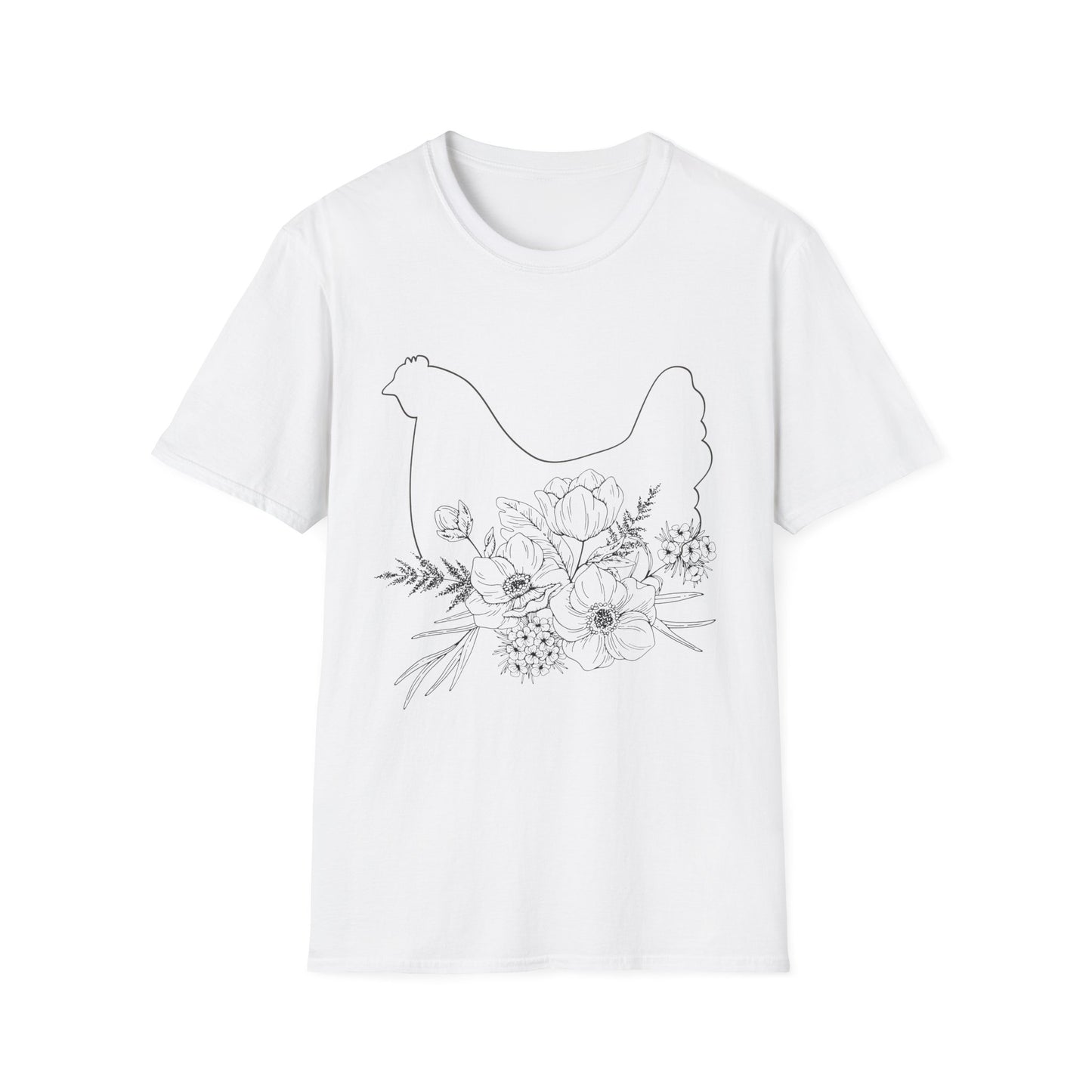 Chicken & Flowers Graphic Tee