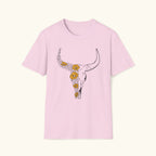 Floral Cow Skull T-Shirt