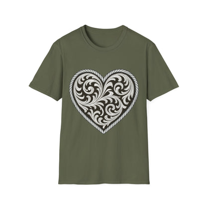 Western Scroll Heart