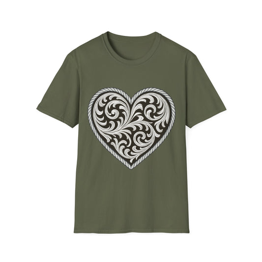 Western Scroll Heart