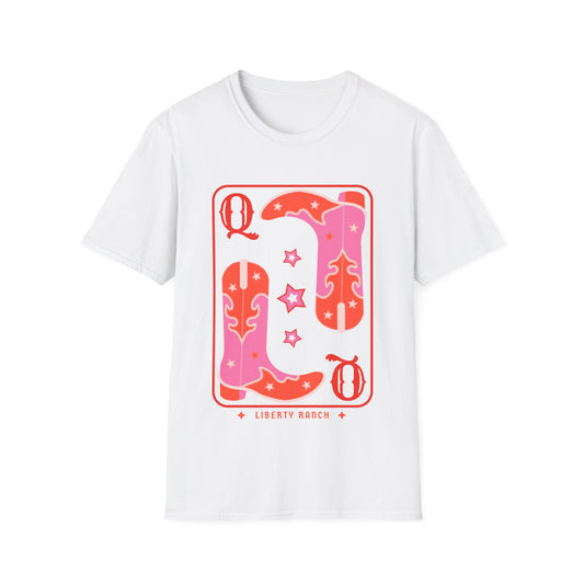 Queen of Boots T-Shirt | Western Style Tee for Festivals, Casual Wear, Gift, Summer Outing, Rodeo