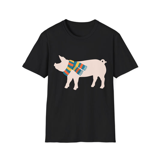 Pig with Scarf Graphic T-Shirt